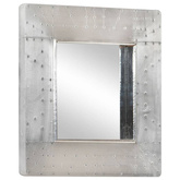 vidaXL Lustro ścienne w stylu Aviator, 50x50 cm, metalowe