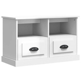 vidaXL Szafka pod TV, biała z połyskiem, 80x35x50 cm