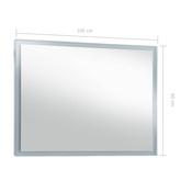 vidaXL Ścienne lustro łazienkowe z LED, 100 x 60 cm