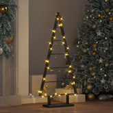 Metalowa choinka świąteczna z podstawą Czarny 90 cm Stal
