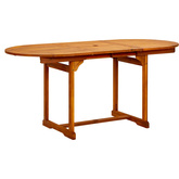 5-częściowy zestaw mebli ogrodowych, lite drewno akacjowe, 120-170 cm
