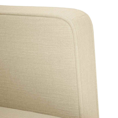 Sofa dwuosobowa kremowa 111 cm Tkanina