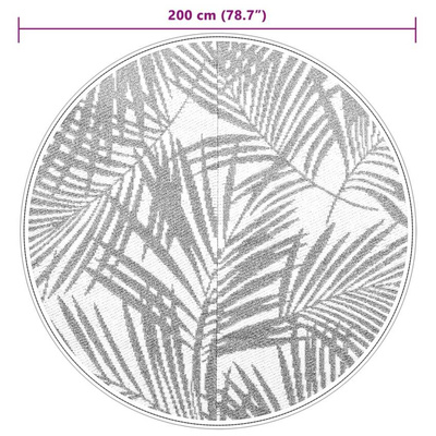 vidaXL Dywan na zewnątrz, zielony, Ø200 cm, PP