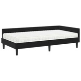 Rama Łóżka Narożnego z Materacem 2 szt. Czarny 90 x 200 cm