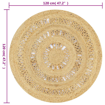 Dywan ręcznie wypleciony z juty, 90 cm