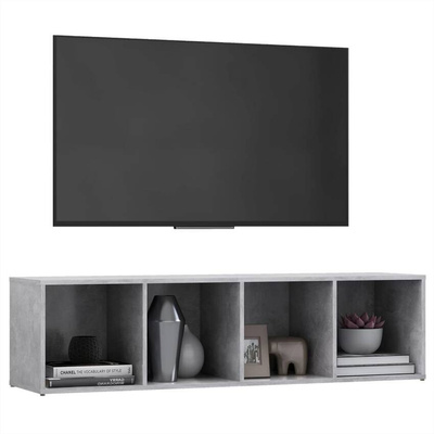 vidaXL Szafka pod TV, szarość betonu, 142,5x35x36,5 cm