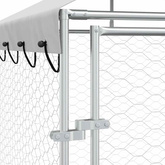 vidaXL Kojec dla psa, z dachem, srebrny, 2x2x2,5 m, stal galwanizowana