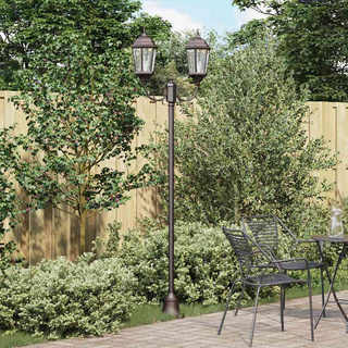 Lampa ogrodowa kolor bronzu 68 x 20 x 235 cm Aluminium i szkło