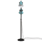 Lampa stojąca, 25 W, postarzany niebieski, 25x25x90/140 cm, E27