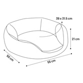 FLAMINGO Legowisko dla psa Marlena, z zamkiem, 55x50x21 cm