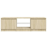vidaXL Szafka pod TV, z LED, dąb sonoma, 140 x 40 x 35,5 cm