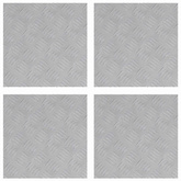 Stopień Kwadrat 4 pcs Srebrny 40 x 40 cm Aluminium