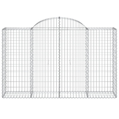 Kosze gabionowe, 20 szt, 200x50x120/140cm, galwanizowane żelazo