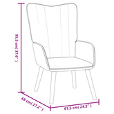 Fotel z podnóżkiem, czarny, obity aksamitem model standard