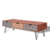 vidaXL Szafka pod TV z 3 szufladami, 120x40x36 cm, brązowa