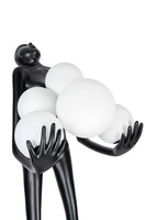 Lampa podłogowa HUMAN - włókno szklane, szkło