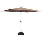 Parasol ogrodowy z oświetleniem LED i podstawą 200 x 300 cm