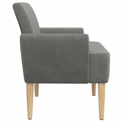 Sofa dwuosobowa z guzikowym pikowaniem ciemnoszary