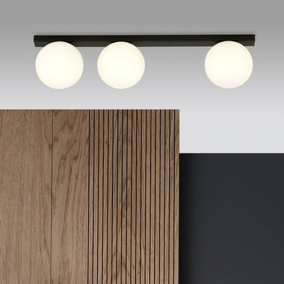 Lampa sufitowa FIT 3 BLACK/OPAL