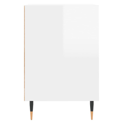 vidaXL Szafka pod TV, wysoki połysk, biała, 100x35x55 cm