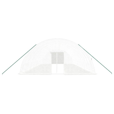 Szklarnia ze stalową ramą, biała, 84 m?, 14x6x2,85 m