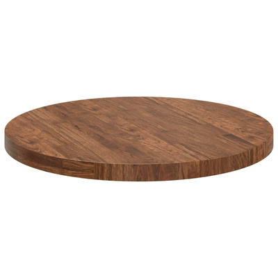 Blat stołu Ø 70 x 4 cm Okrągły Dąb lite Jasny Brąz