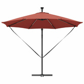 Parasol plażowy Ze LED Lights terakota 294 x 294 x 248 cm