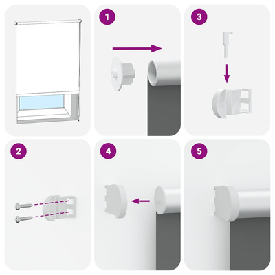 Roleta zaciemniająca Off White 125x175 cm Szerokość tkaniny