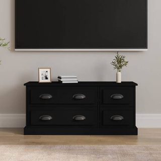 vidaXL Szafka pod TV, czarna, 100x35,5x45 cm, materiał drewnopochodny