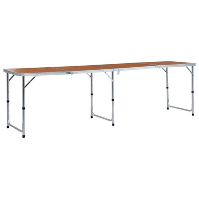 vidaXL Składany stolik turystyczny, aluminiowy, 240x60 cm