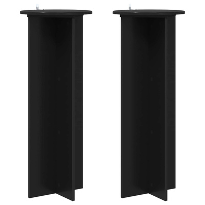 Stojak na rośliny 2 pcs Czarny ?40 x 100 cm Drewno inżynieryjne