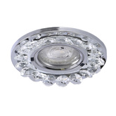 Oprawa Stropowa Okrągła Kryształ Chrom na żarówkę Gu10 + Led obramówka Candellux Sk-94 2273617