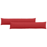 Poduszki na sofę 2 pcs Czerwony 200 x 40 cm tkanina