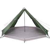 vidaXL Namiot rodzinny tipi, 8-osobowy, zielony, wodoszczelny model standard