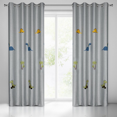 Zasłona Dino srebrna 140x250