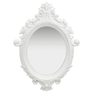 vidaXL Lustro ścienne w ozdobnej ramie, 56x76 cm, białe