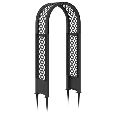 Różany łuk z kolcami antracytowy 97 x 43 x 218 cm PP