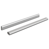 Drążek do szafy 2 pcs Srebrny 464 x 15 x 29 mm Stop Aluminium