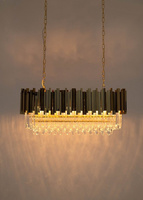 Lampa wisząca IMPERIAL LONG GOLD 90 - stal, kryształ-ADANI