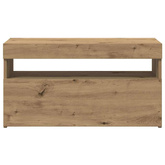 Szafka pod TV z oświetleniem LED, dąb artisan, 75x35x40 cm