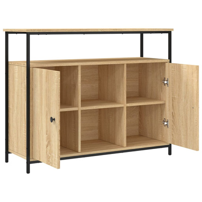Komoda Sonoma Oak 100x35x80 cm Drewno konstrukcyjne