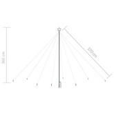 vidaXL Choinka z lampek, wewn./zewn., 576 niebieskich diod LED, 3,6 m