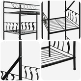 Otwy garderoba Czarny 101 x 43 x 188 cm Stal