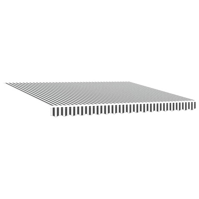 Zwijana markiza, antracytowo-biała, 4x3 m, tkanina i aluminium