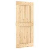 Drzwi przesuwne Naturalny i czarny 90 x 210 cm