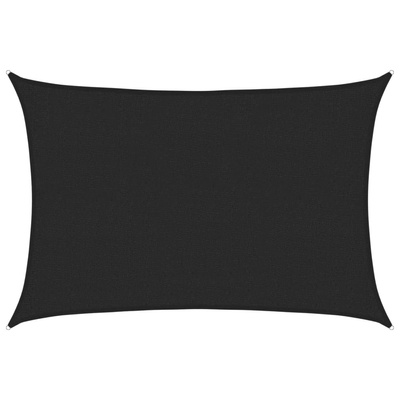 Żagiel przeciwsłoneczny, 160 g/m?, czarny, 2x2,5 m, HDPE