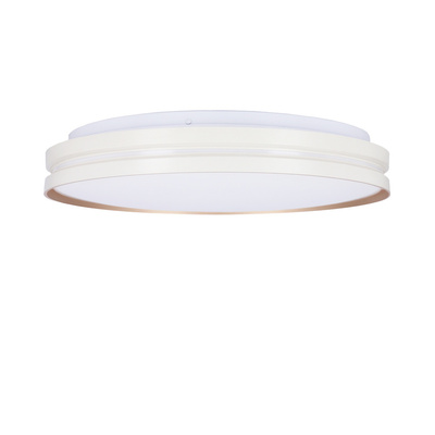 Montana Lampa sufitowa plafon biały+złoty 24w led 40 cm klosz biały