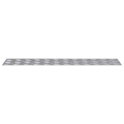 Stopień Prostokątny 2 pcs Srebrny 90 x 20 cm Aluminium