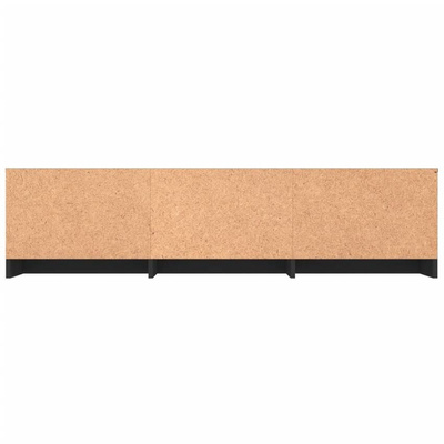 vidaXL Szafka pod TV, czarna, 140x40x35,5 cm, materiał drewnopochodny
