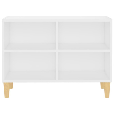vidaXL Szafka pod TV z drewnianymi nóżkami, biała, 69,5x30x50 cm